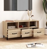VidaXL Tv-meubel 102x35x50 cm bewerkt hout sonoma eikenkleurig