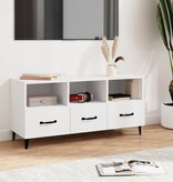 VidaXL Tv-meubel 102x35x50 cm bewerkt hout wit