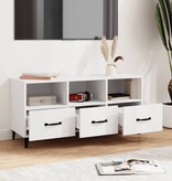 VidaXL Tv-meubel 102x35x50 cm bewerkt hout wit