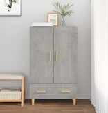 VidaXL Hoge kast 70x31x115 cm bewerkt hout betongrijs