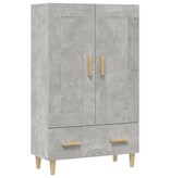 VidaXL Hoge kast 70x31x115 cm bewerkt hout betongrijs