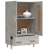 VidaXL Hoge kast 70x31x115 cm bewerkt hout betongrijs