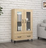 VidaXL Hoge kast 70x31x115 cm bewerkt hout sonoma eikenkleurig
