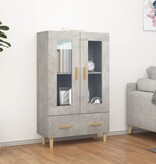 VidaXL Hoge kast 70x31x115 cm bewerkt hout betongrijs