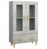 VidaXL Hoge kast 70x31x115 cm bewerkt hout betongrijs