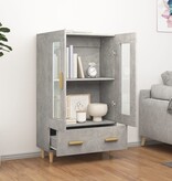 VidaXL Hoge kast 70x31x115 cm bewerkt hout betongrijs