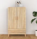 VidaXL Hoge kast 70x31x115 cm bewerkt hout sonoma eikenkleurig