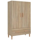 VidaXL Hoge kast 70x31x115 cm bewerkt hout sonoma eikenkleurig