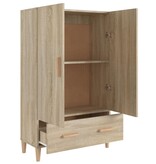 VidaXL Hoge kast 70x31x115 cm bewerkt hout sonoma eikenkleurig
