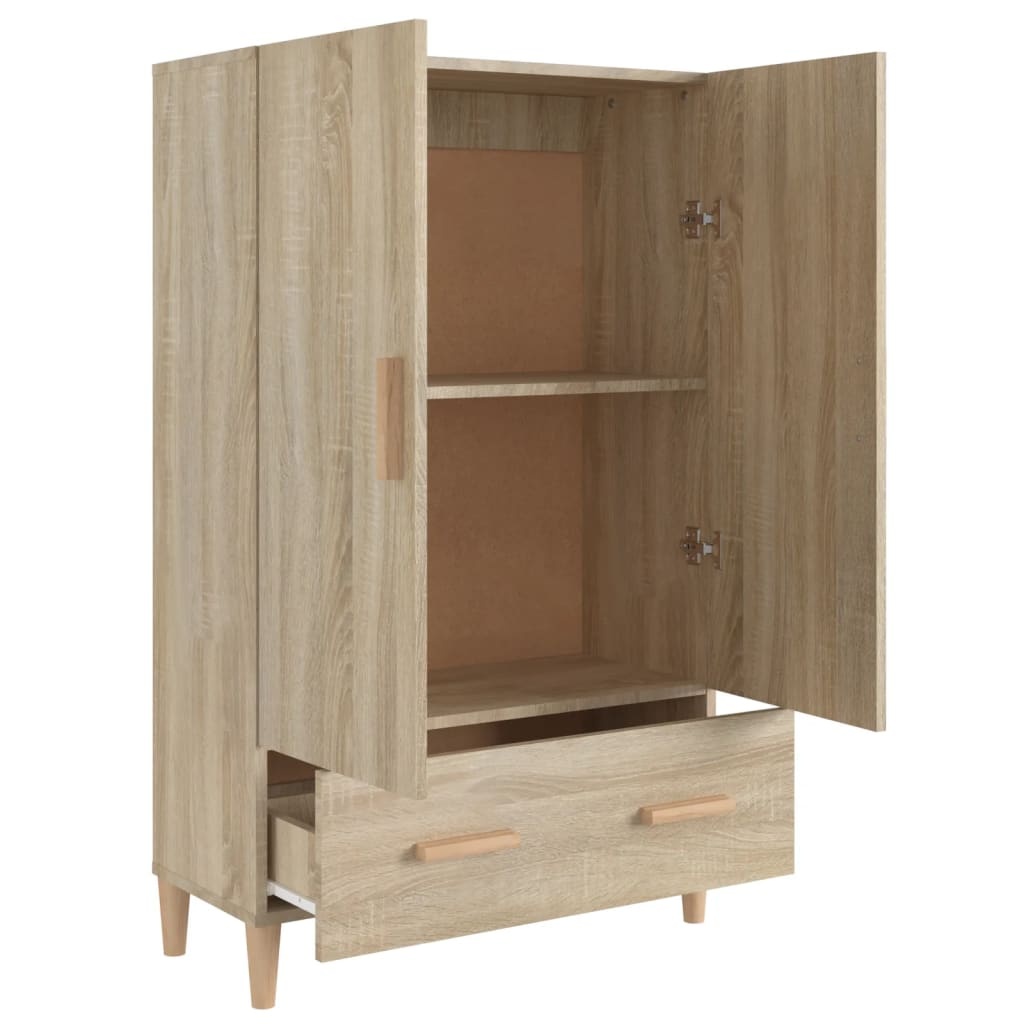 VidaXL Hoge kast 70x31x115 cm bewerkt hout sonoma eikenkleurig