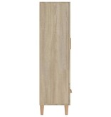 VidaXL Hoge kast 70x31x115 cm bewerkt hout sonoma eikenkleurig