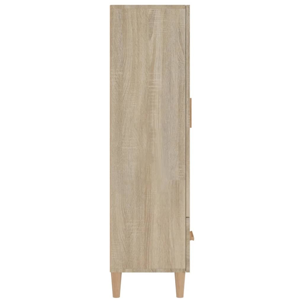VidaXL Hoge kast 70x31x115 cm bewerkt hout sonoma eikenkleurig