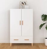 VidaXL Hoge kast 70x31x115 cm bewerkt hout wit