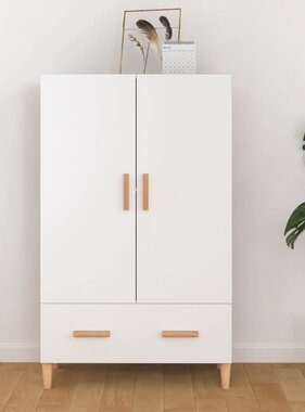 VidaXL Hoge kast 70x31x115 cm bewerkt hout wit