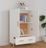 VidaXL Hoge kast 70x31x115 cm bewerkt hout wit