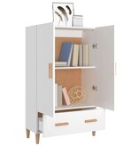 VidaXL Hoge kast 70x31x115 cm bewerkt hout wit