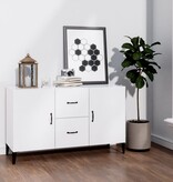 VidaXL Dressoir 100x36x60 cm bewerkt hout hoogglans wit