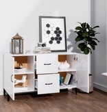 VidaXL Dressoir 100x36x60 cm bewerkt hout hoogglans wit