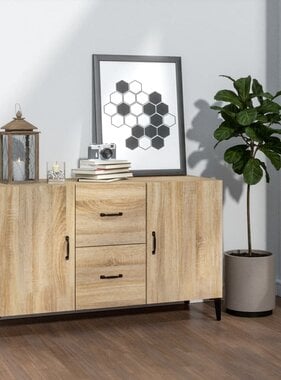 VidaXL Dressoir 100x36x60 cm bewerkt hout sonoma eikenkleurig