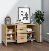 VidaXL Dressoir 100x36x60 cm bewerkt hout sonoma eikenkleurig