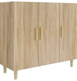 VidaXL Dressoir 90x34x80 cm bewerkt hout sonoma eikenkleurig