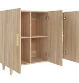 VidaXL Dressoir 90x34x80 cm bewerkt hout sonoma eikenkleurig