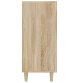 VidaXL Dressoir 90x34x80 cm bewerkt hout sonoma eikenkleurig