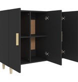 VidaXL Dressoir 90x34x80 cm bewerkt hout zwart