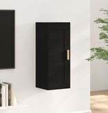 VidaXL Wandkast 35x34x90 cm bewerkt hout zwart