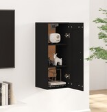 VidaXL Wandkast 35x34x90 cm bewerkt hout zwart