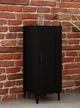 VidaXL Dressoir 34,5x34x90 cm bewerkt hout zwart