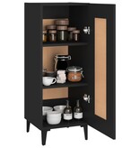 VidaXL Dressoir 34,5x34x90 cm bewerkt hout zwart