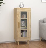 VidaXL Dressoir 34,5x34x90 cm bewerkt hout sonoma eiken
