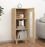 VidaXL Dressoir 34,5x34x90 cm bewerkt hout sonoma eiken