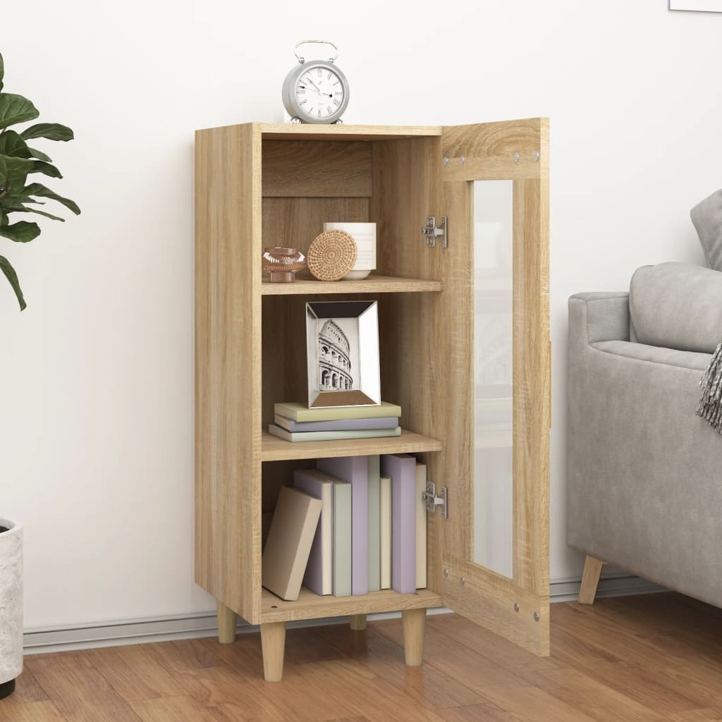 VidaXL Dressoir 34,5x34x90 cm bewerkt hout sonoma eiken