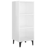 VidaXL Dressoir 34,5x32,5x90 cm bewerkt hout hoogglans wit