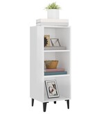 VidaXL Dressoir 34,5x32,5x90 cm bewerkt hout hoogglans wit