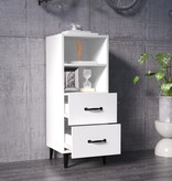 VidaXL Dressoir 34,5x34x90 cm bewerkt hout wit