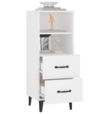 VidaXL Dressoir 34,5x34x90 cm bewerkt hout wit