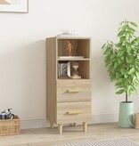 VidaXL Dressoir 34,5x34x90 cm bewerkt hout sonoma eikenkleurig