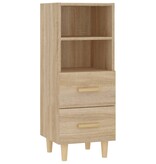 VidaXL Dressoir 34,5x34x90 cm bewerkt hout sonoma eikenkleurig