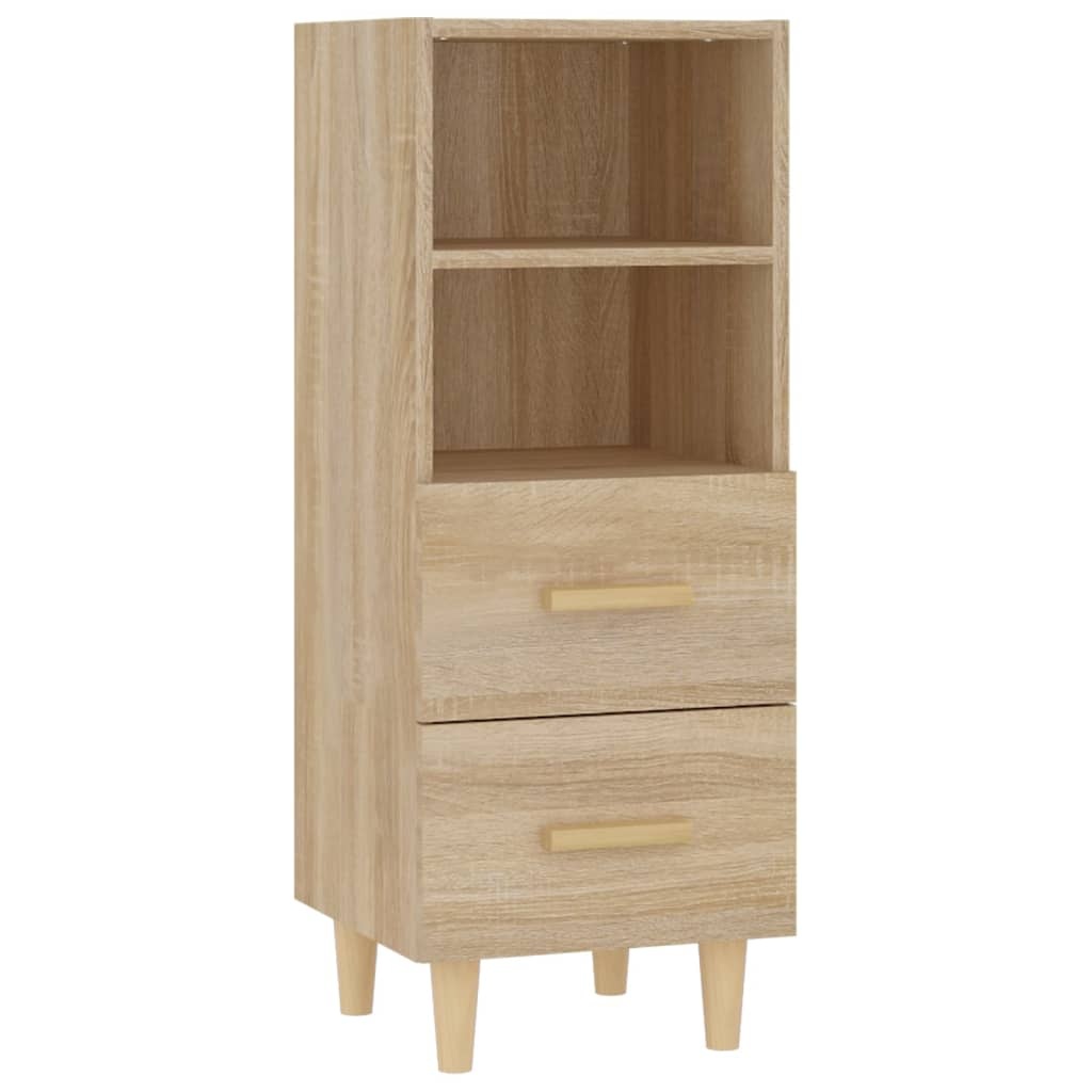 VidaXL Dressoir 34,5x34x90 cm bewerkt hout sonoma eikenkleurig