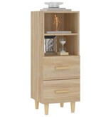 VidaXL Dressoir 34,5x34x90 cm bewerkt hout sonoma eikenkleurig