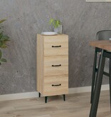 VidaXL Dressoir 34,5x34x90 cm bewerkt hout sonoma eiken