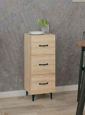 VidaXL Dressoir 34,5x34x90 cm bewerkt hout sonoma eiken
