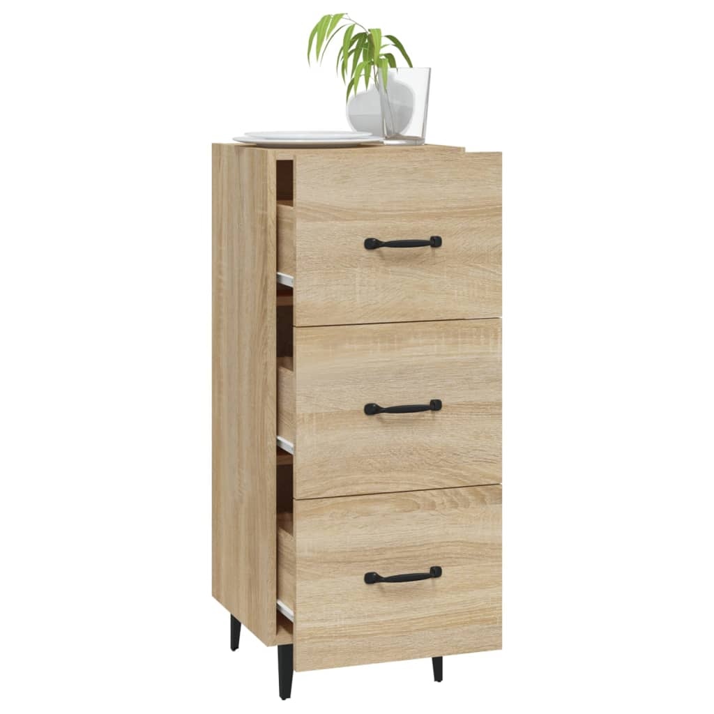 VidaXL Dressoir 34,5x34x90 cm bewerkt hout sonoma eiken