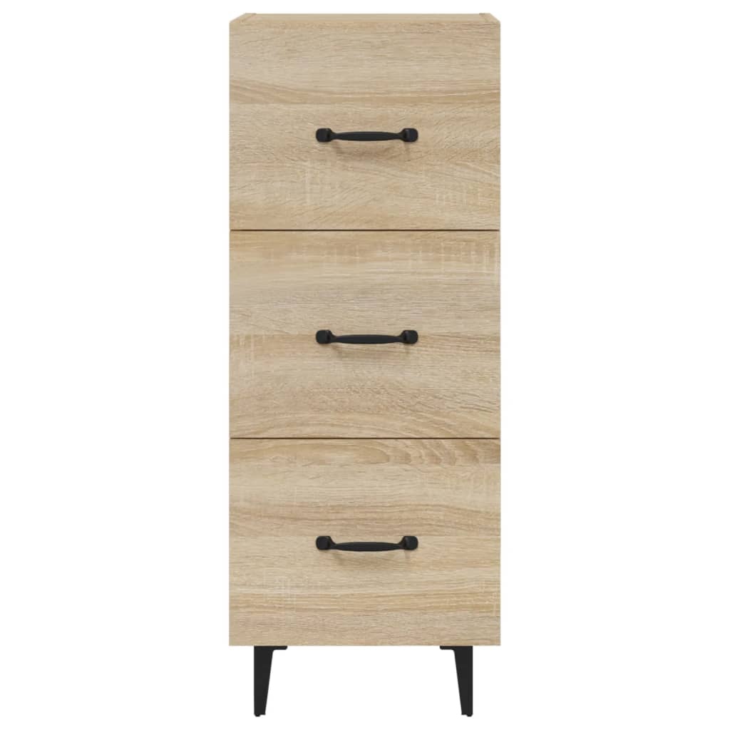 VidaXL Dressoir 34,5x34x90 cm bewerkt hout sonoma eiken