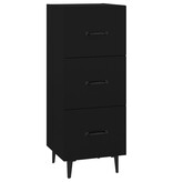 VidaXL Dressoir 34,5x34x90 cm bewerkt hout zwart