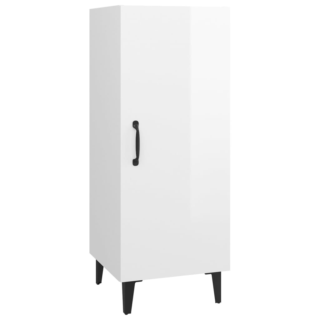 VidaXL Dressoir 34,5x34x90 cm bewerkt hout hoogglans wit