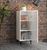 VidaXL Dressoir 34,5x34x90 cm bewerkt hout hoogglans wit